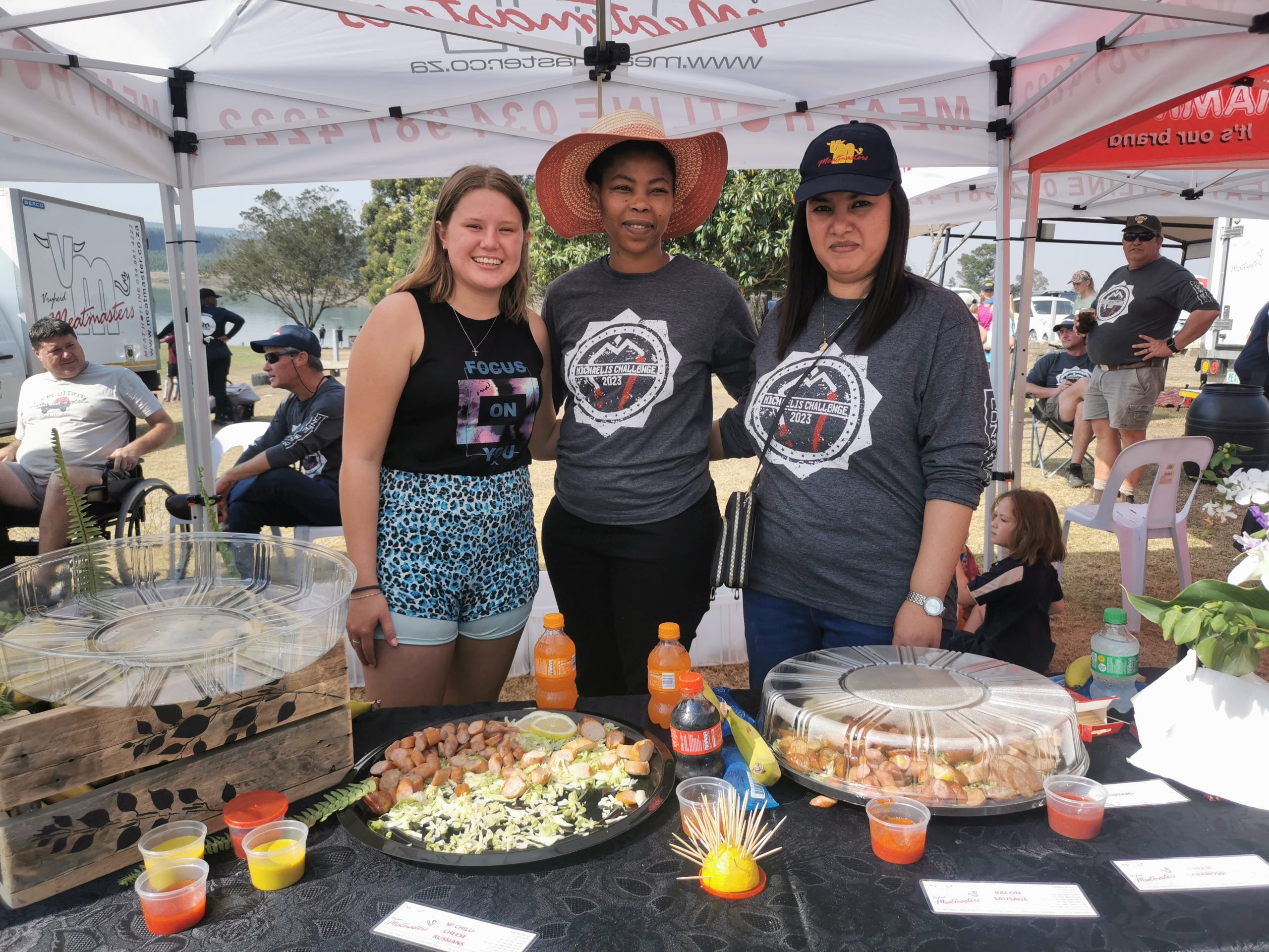 Meatmasters team serving food at the Michaelis Challenge 2023 gazebo