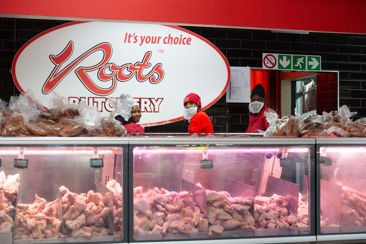 Roots Butchery staff behind the Vryheid meat counter